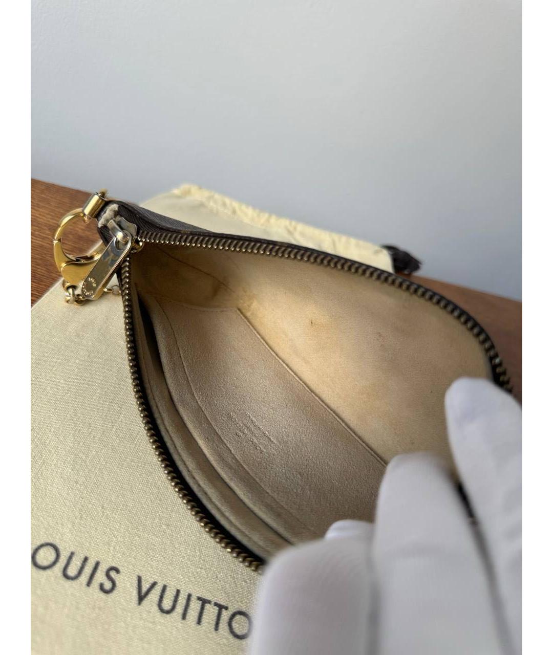 LOUIS VUITTON Коричневая кожаная сумка с короткими ручками, фото 6