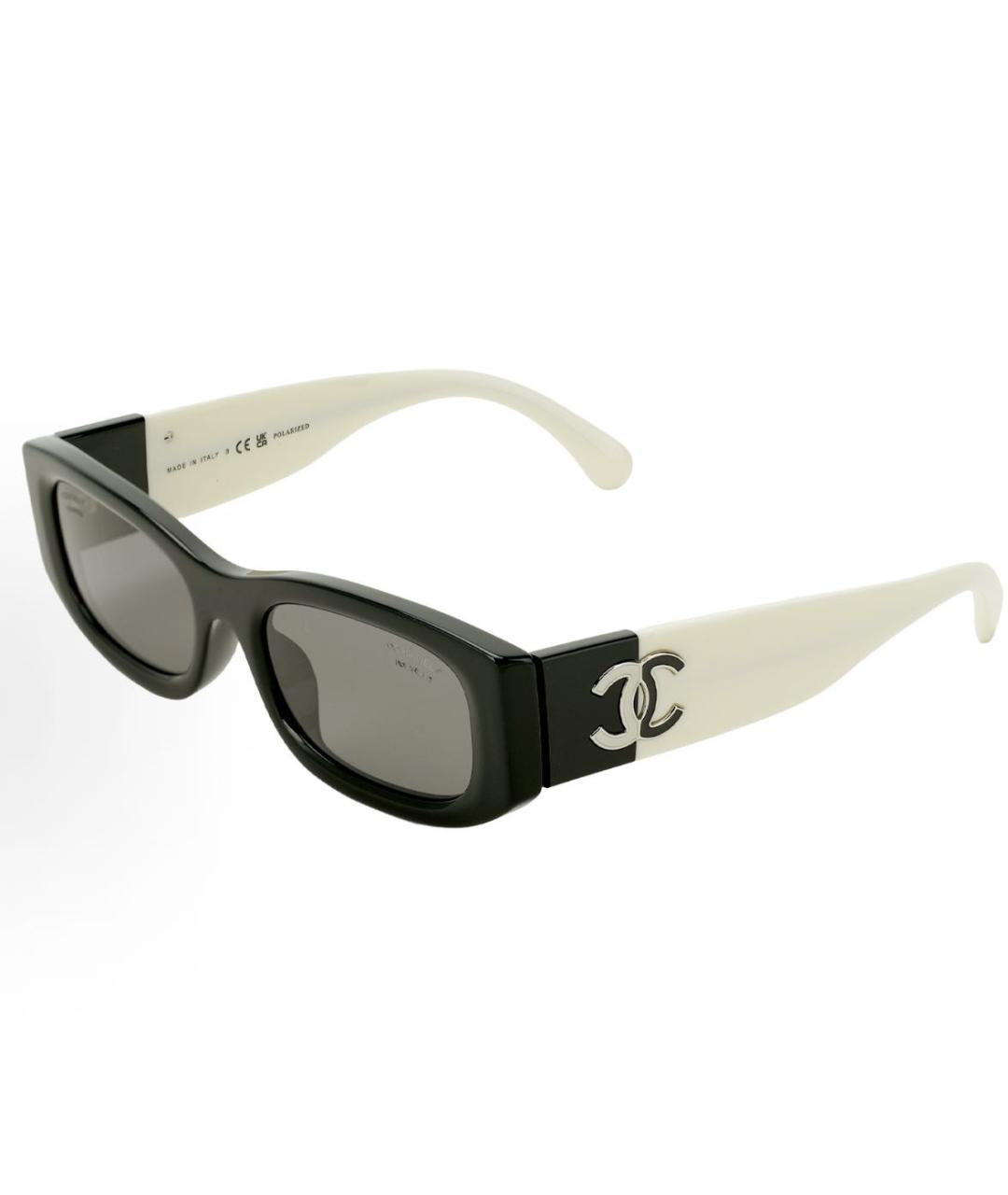CHANEL Черные пластиковые солнцезащитные очки, фото 2