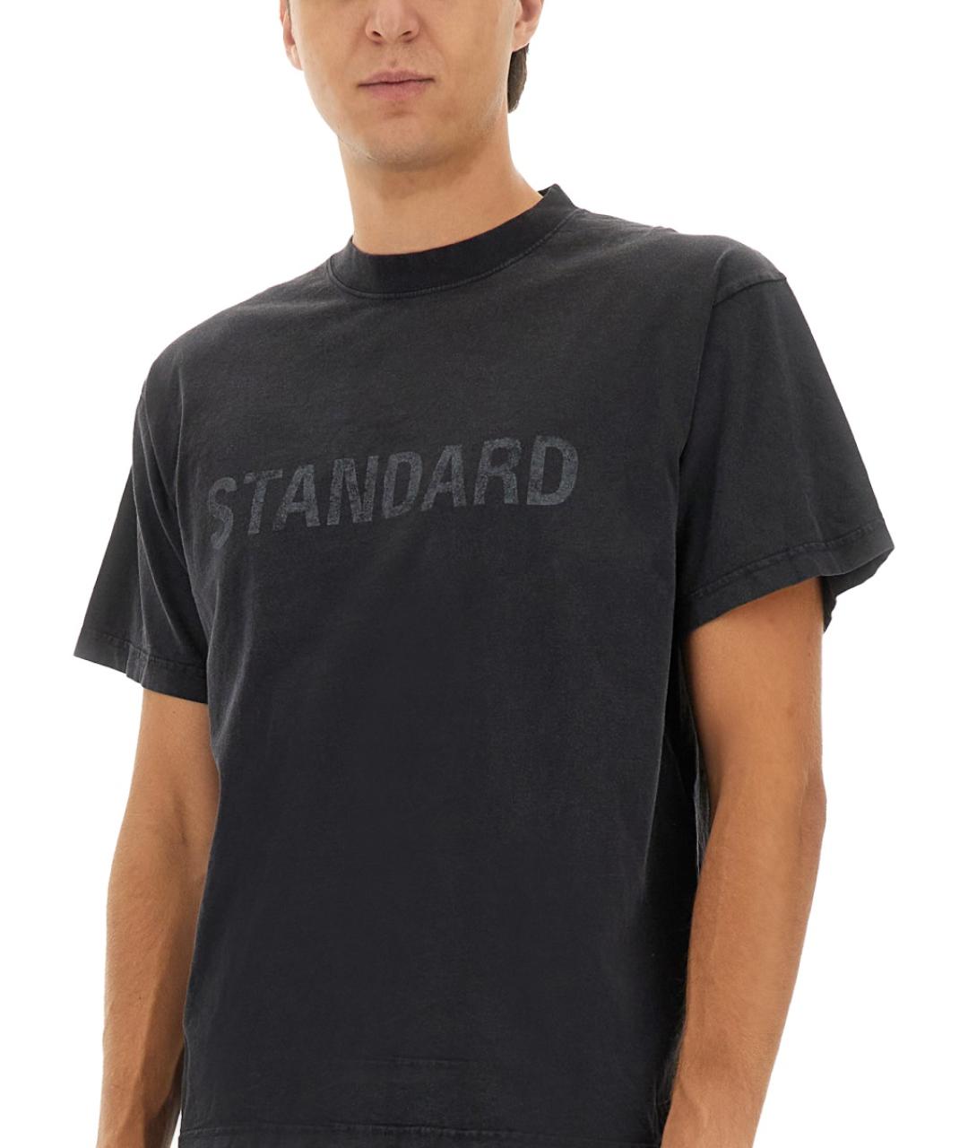 BALENCIAGA Антрацитовая хлопковая футболка, фото 5