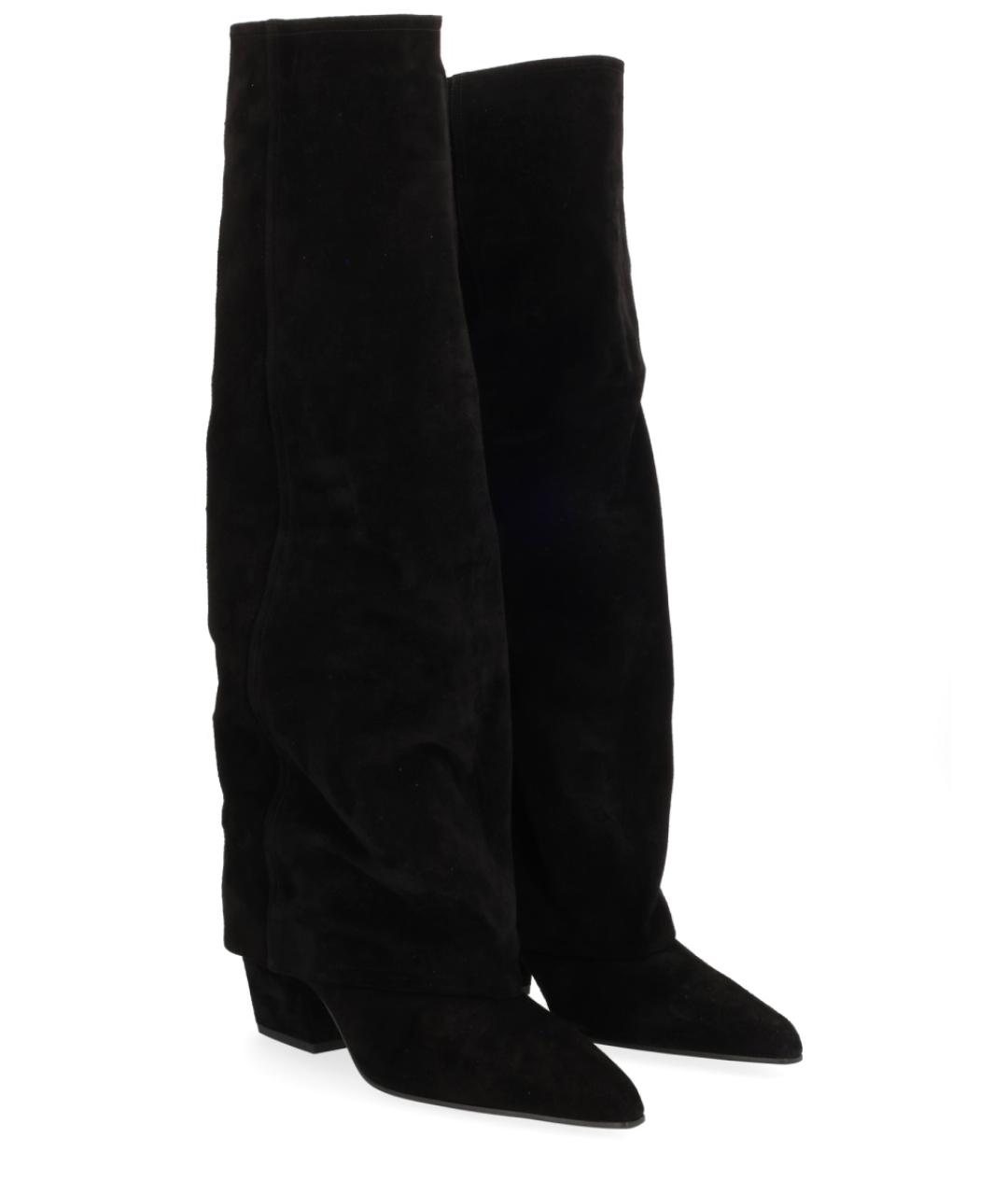 PARIS TEXAS Черные кожаные сапоги, фото 4