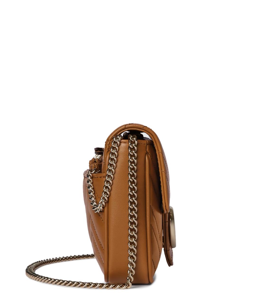GUCCI Коричневая кожаная сумка через плечо, фото 5