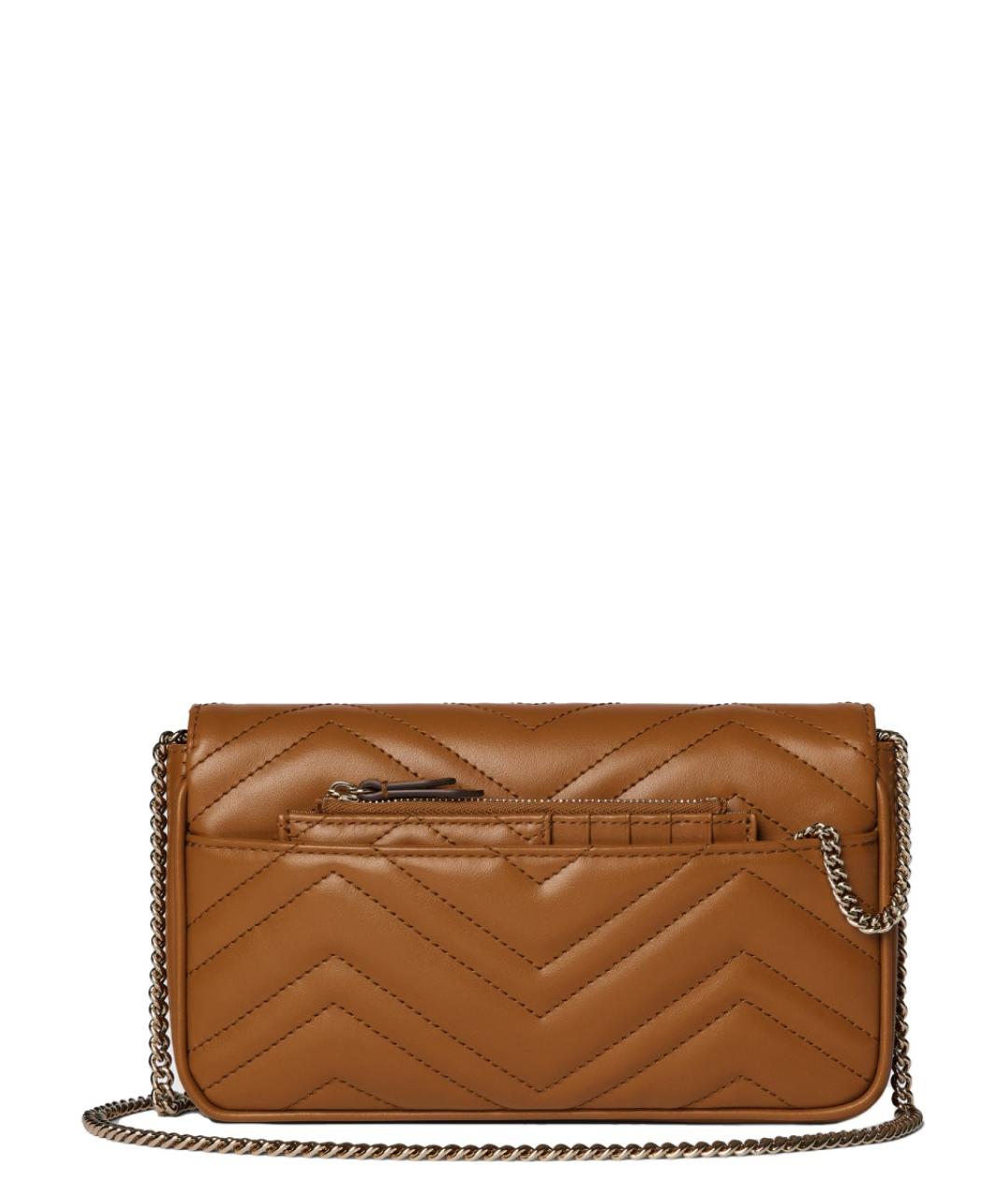 GUCCI Коричневая кожаная сумка через плечо, фото 2
