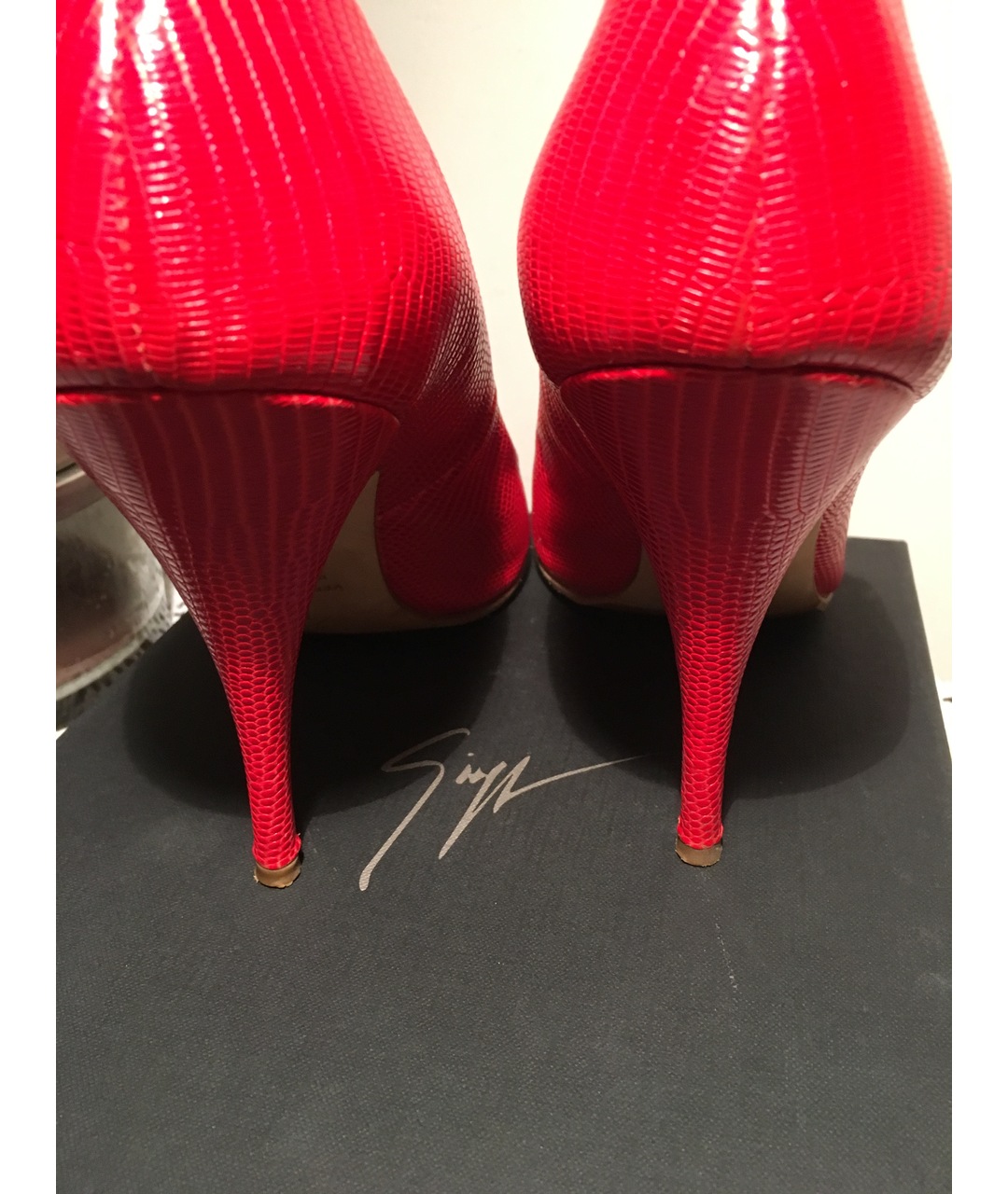 GIUSEPPE ZANOTTI DESIGN Красные кожаные туфли, фото 3