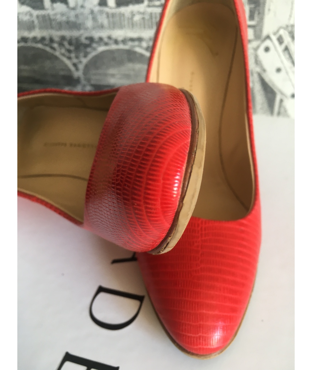GIUSEPPE ZANOTTI DESIGN Красные кожаные туфли, фото 7