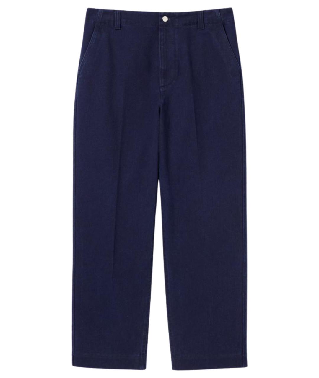 GUCCI Синие хлопковые повседневные брюки, фото 1