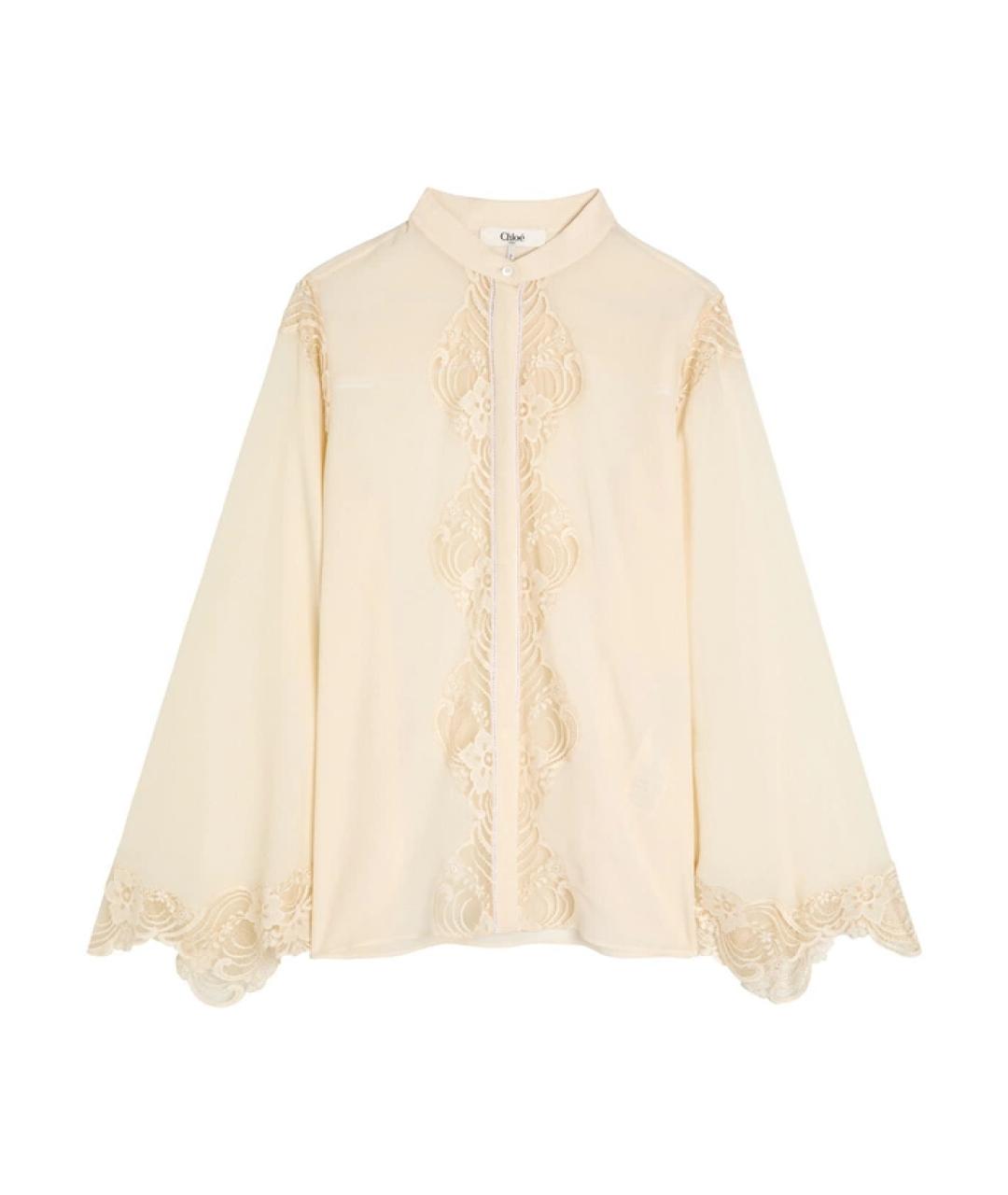 CHLOE Бежевая шелковая рубашка, фото 1