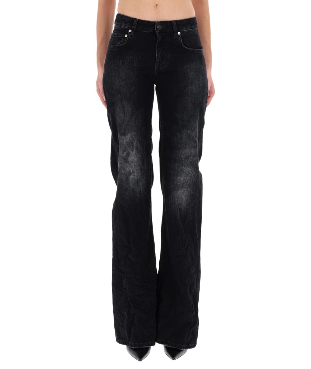 BALENCIAGA Черные хлопковые прямые джинсы, фото 3