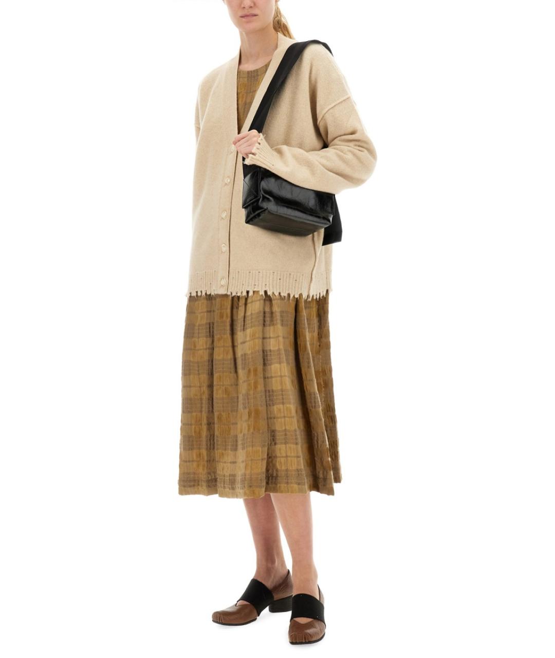 UMA WANG Бежевый кашемировый кардиган, фото 3