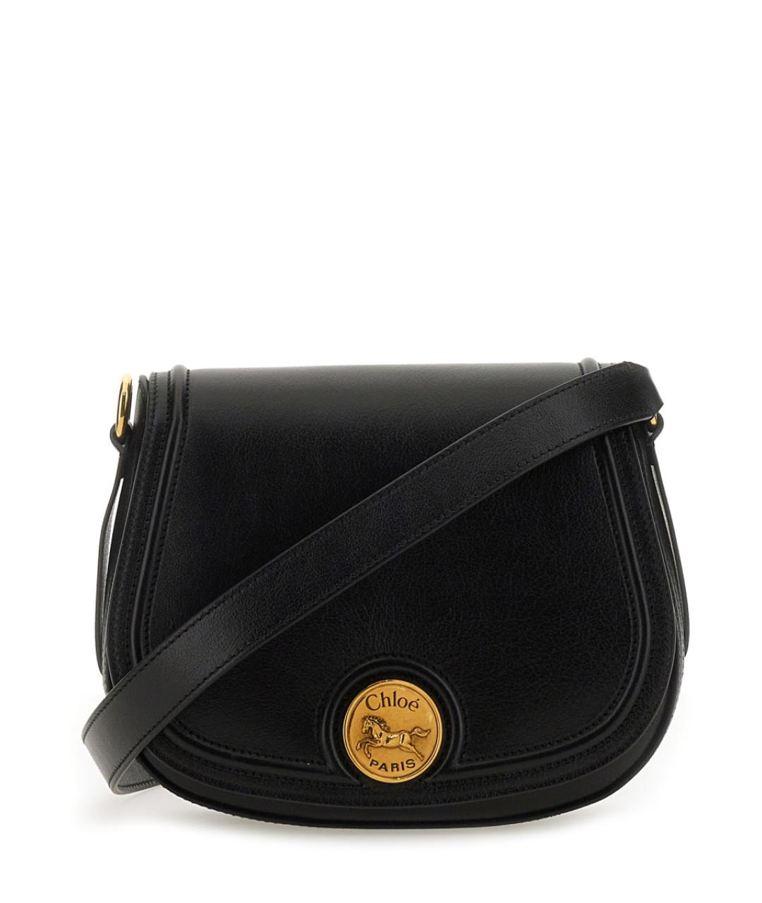 CHLOE Черная кожаная сумка через плечо, фото 1