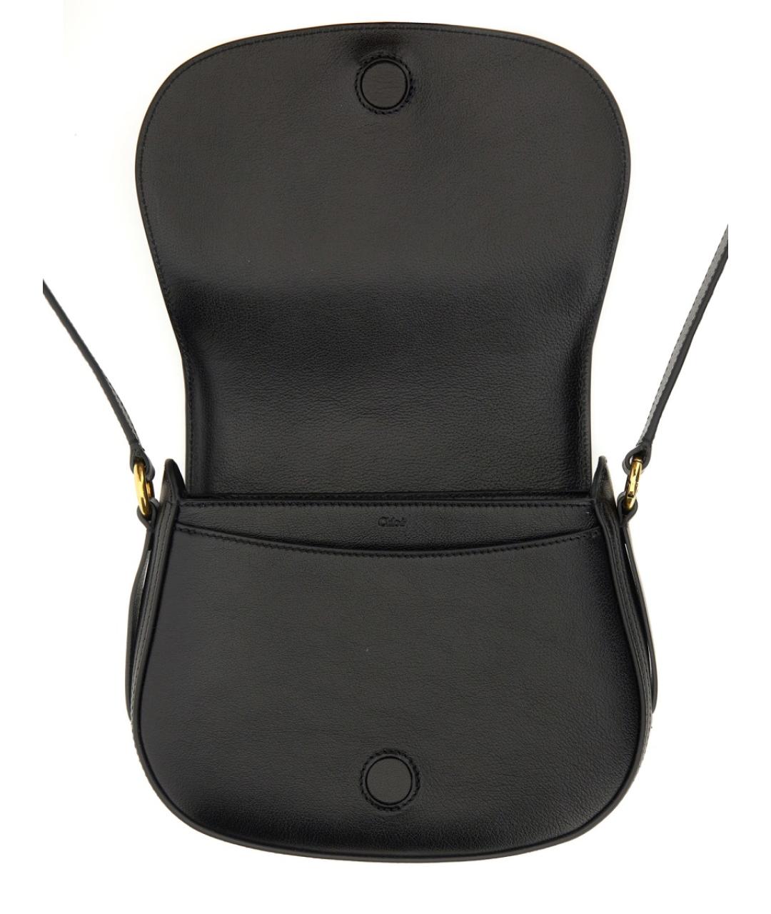 CHLOE Черная кожаная сумка через плечо, фото 4