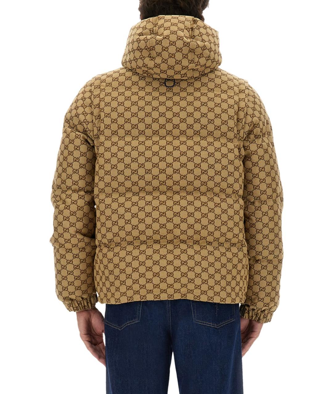 GUCCI Бежевый хлопковый пуховик, фото 4