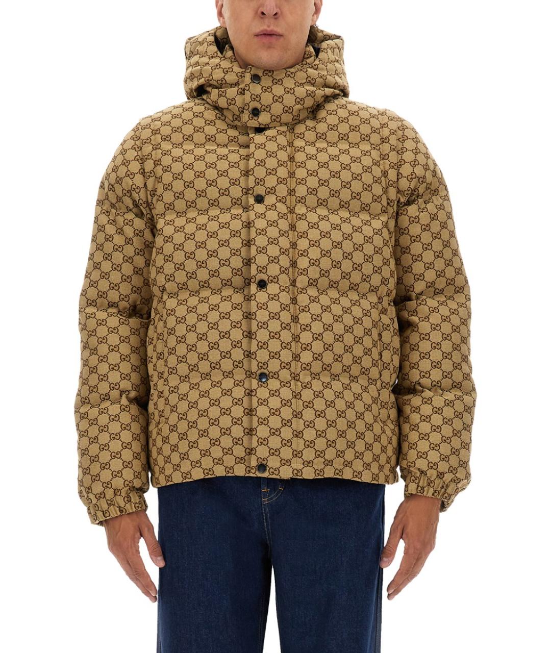 GUCCI Бежевый хлопковый пуховик, фото 2