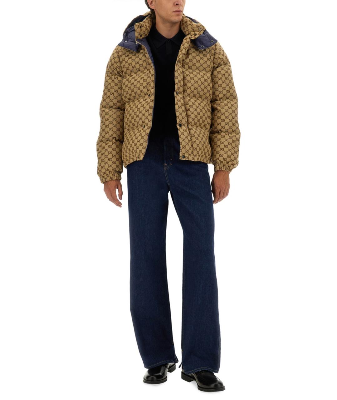 GUCCI Бежевый хлопковый пуховик, фото 3