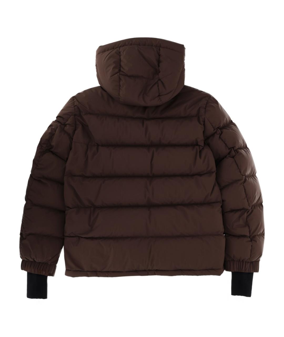 MONCLER GRENOBLE Коричневый полиамидовый пуховик, фото 2
