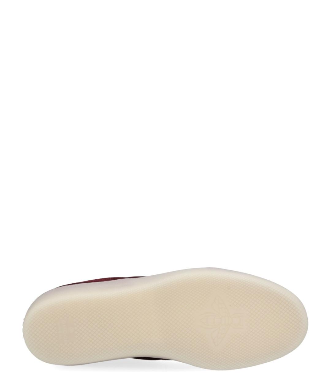 GUCCI Бордовые кожаные кеды, фото 6