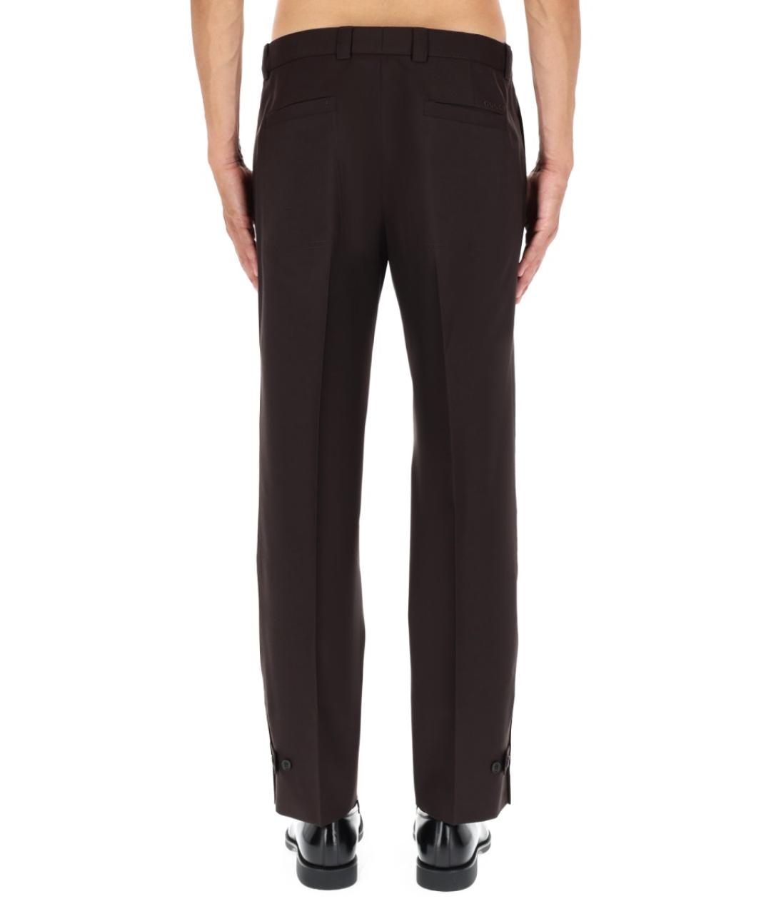 GUCCI Черные шерстяные классические брюки, фото 4