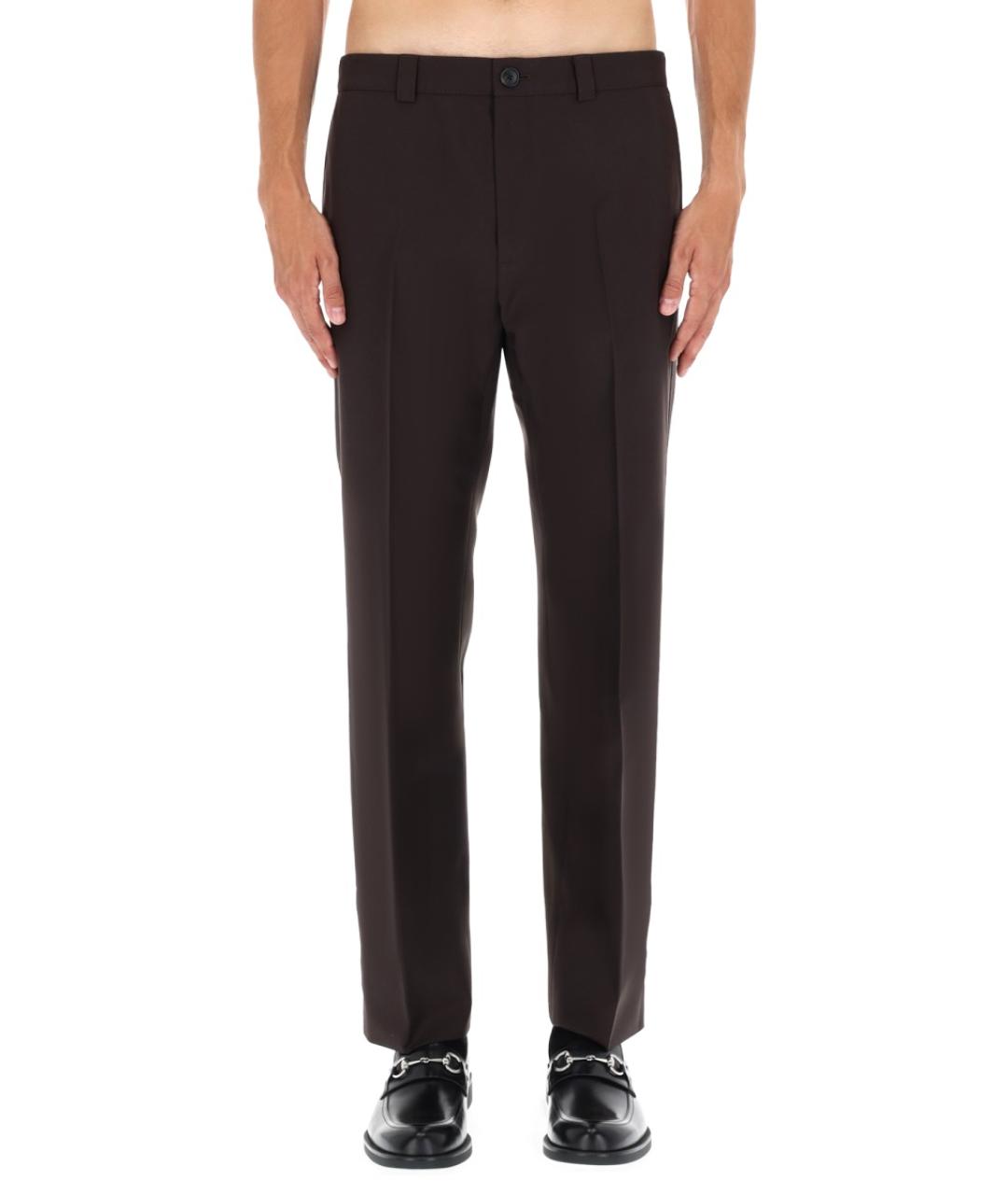 GUCCI Черные шерстяные классические брюки, фото 5