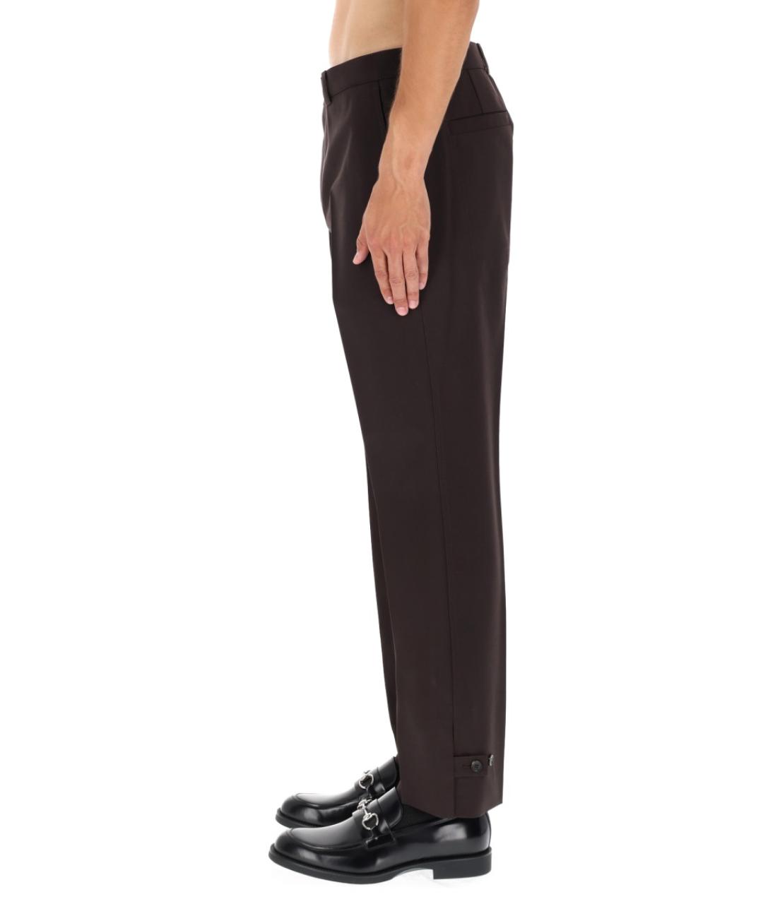 GUCCI Черные шерстяные классические брюки, фото 3