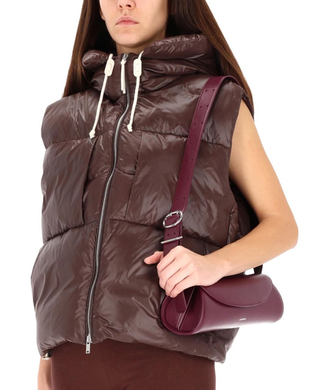 JIL SANDER Бордовый жилет, фото 5