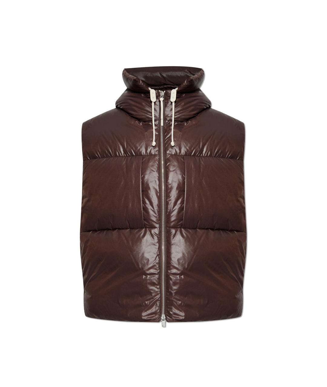 JIL SANDER Бордовый жилет, фото 1