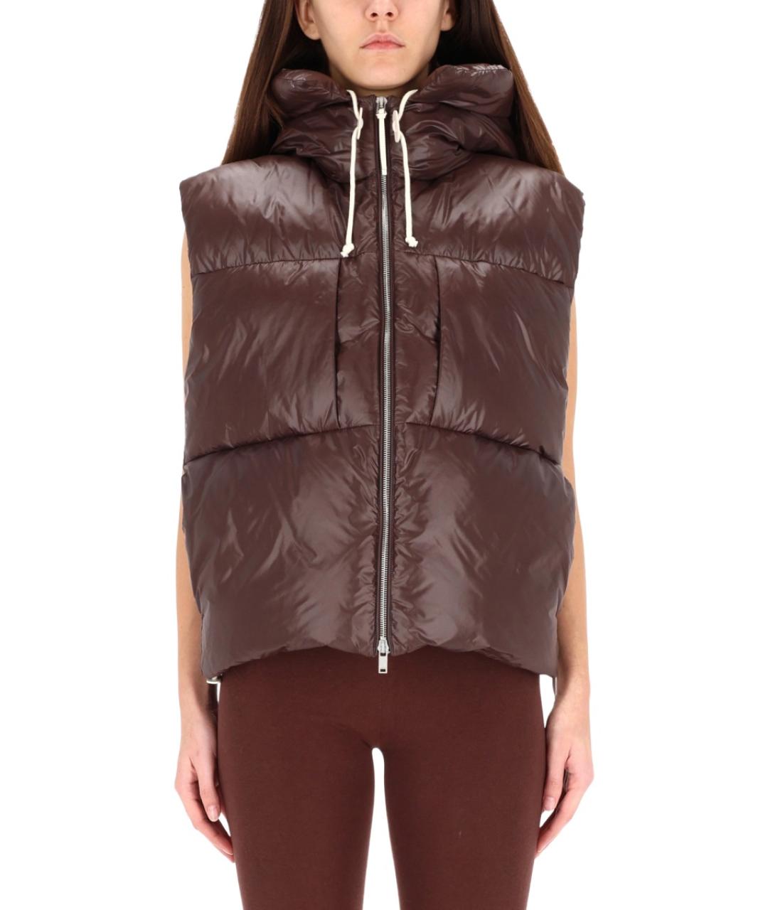 JIL SANDER Бордовый жилет, фото 2