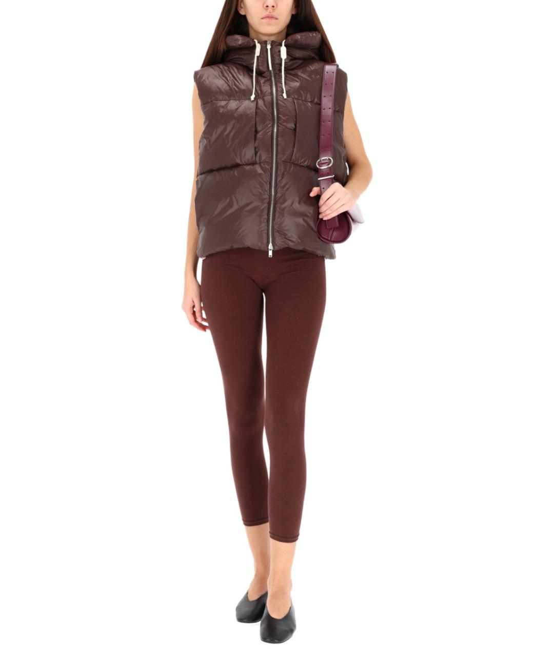 JIL SANDER Бордовый жилет, фото 3