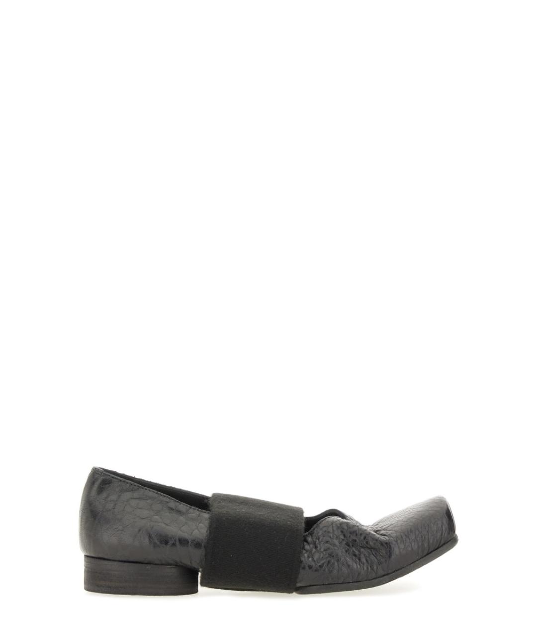 UMA WANG Черные кожаные балетки, фото 1