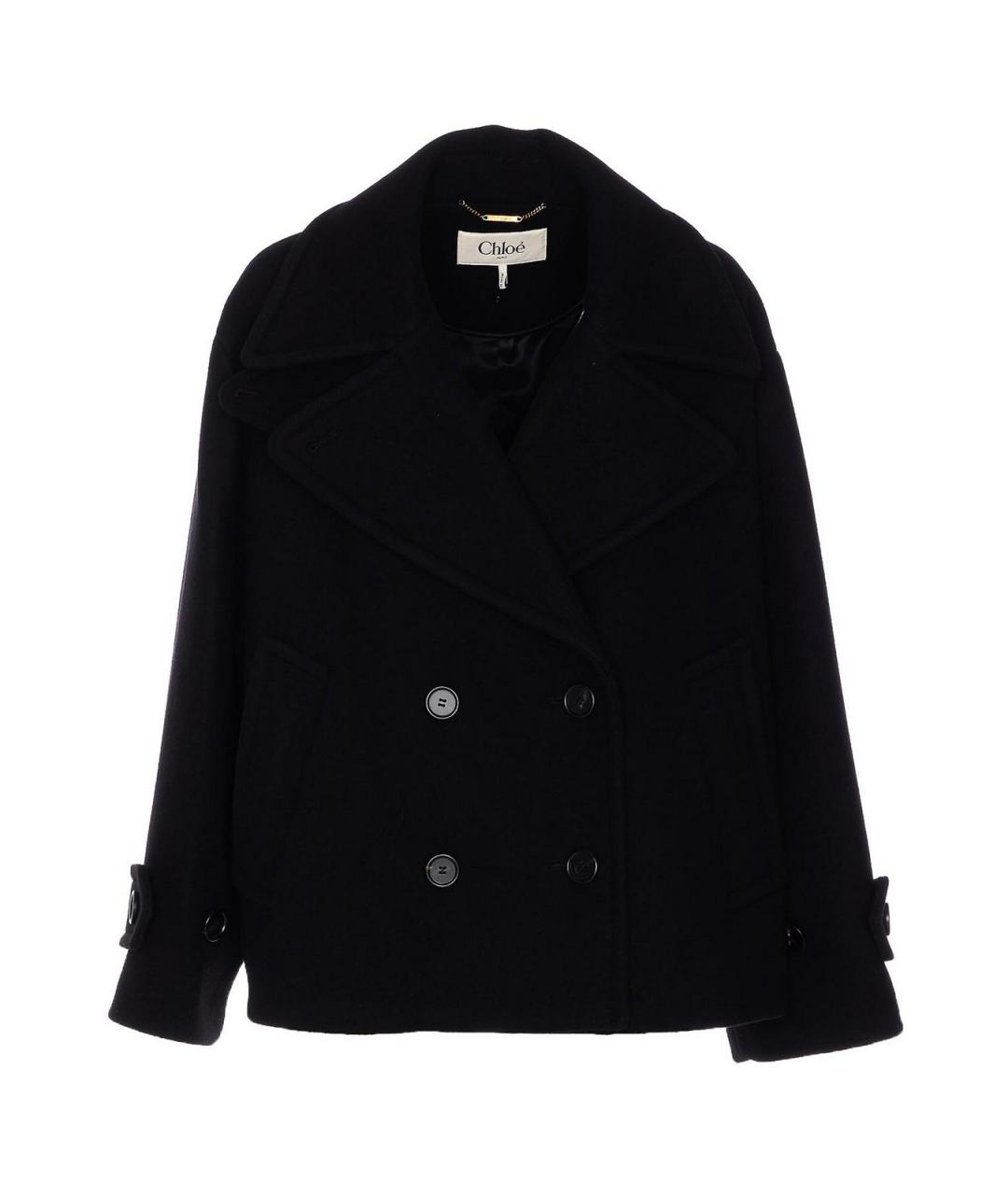 CHLOE Черное шерстяное пальто, фото 1