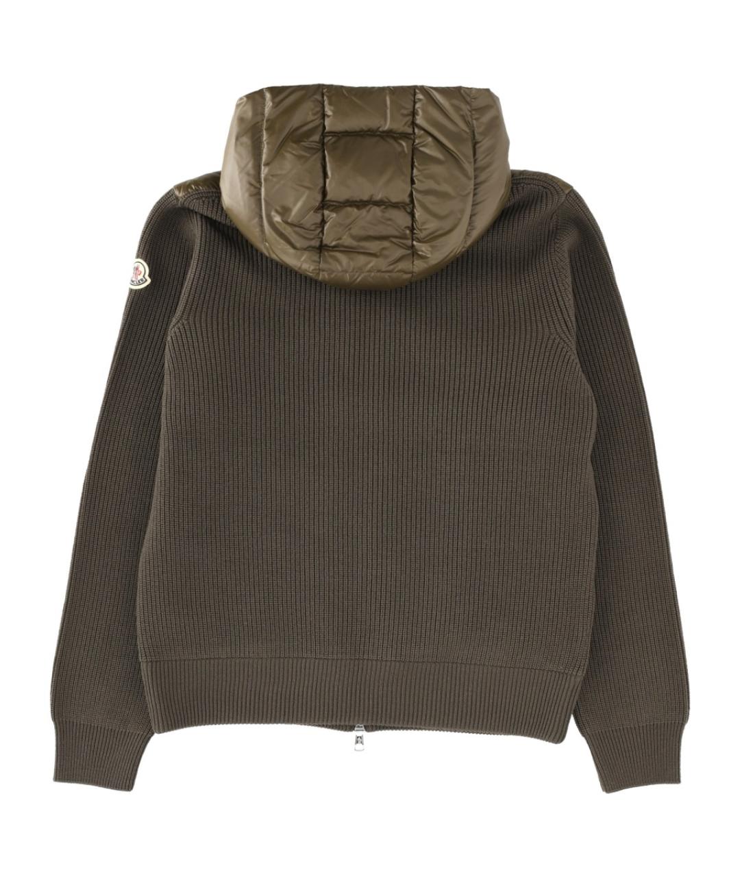 MONCLER Зеленая полиэстеровая куртка, фото 2