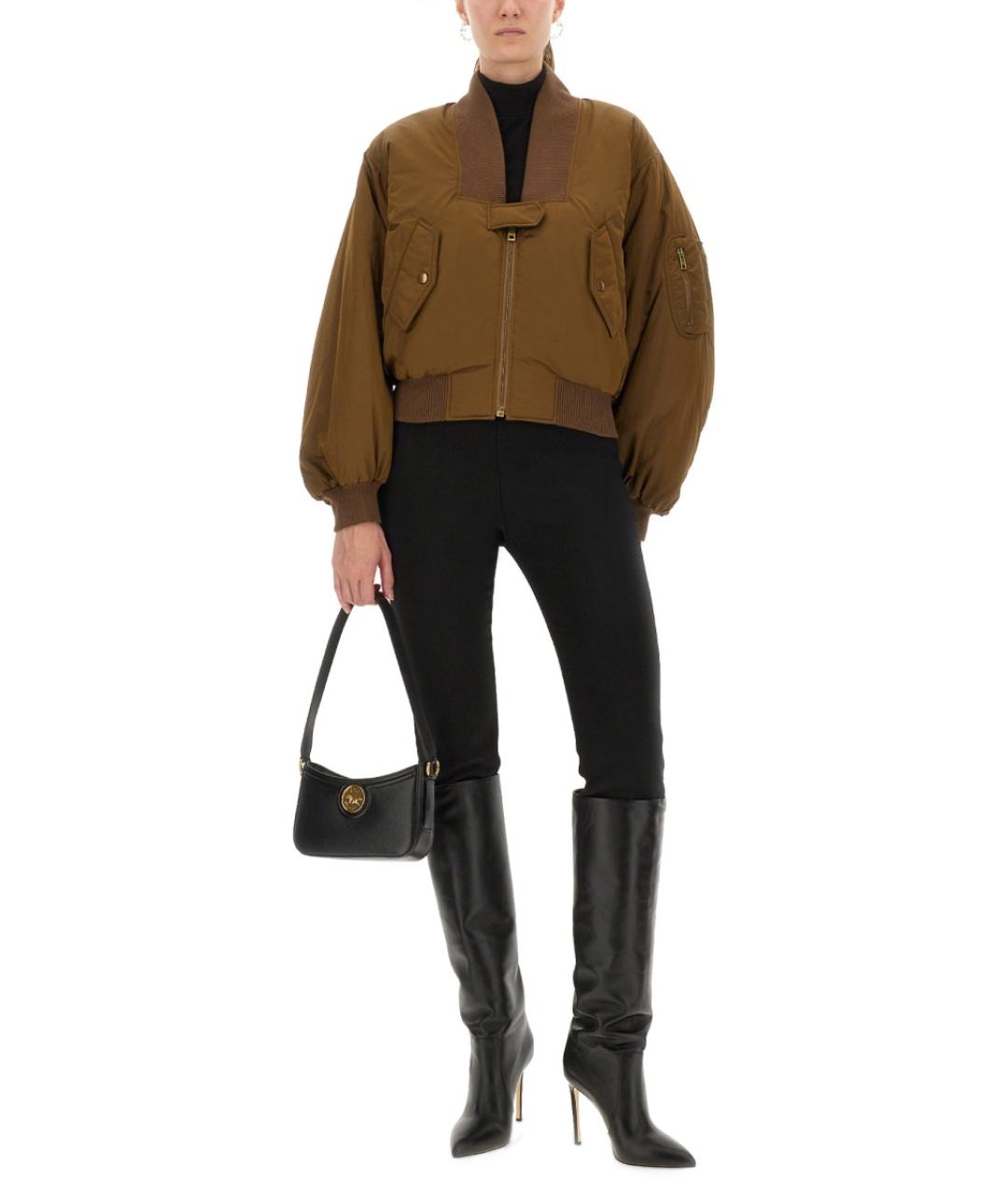 CHLOE Коричневая полиэстеровая куртка, фото 3