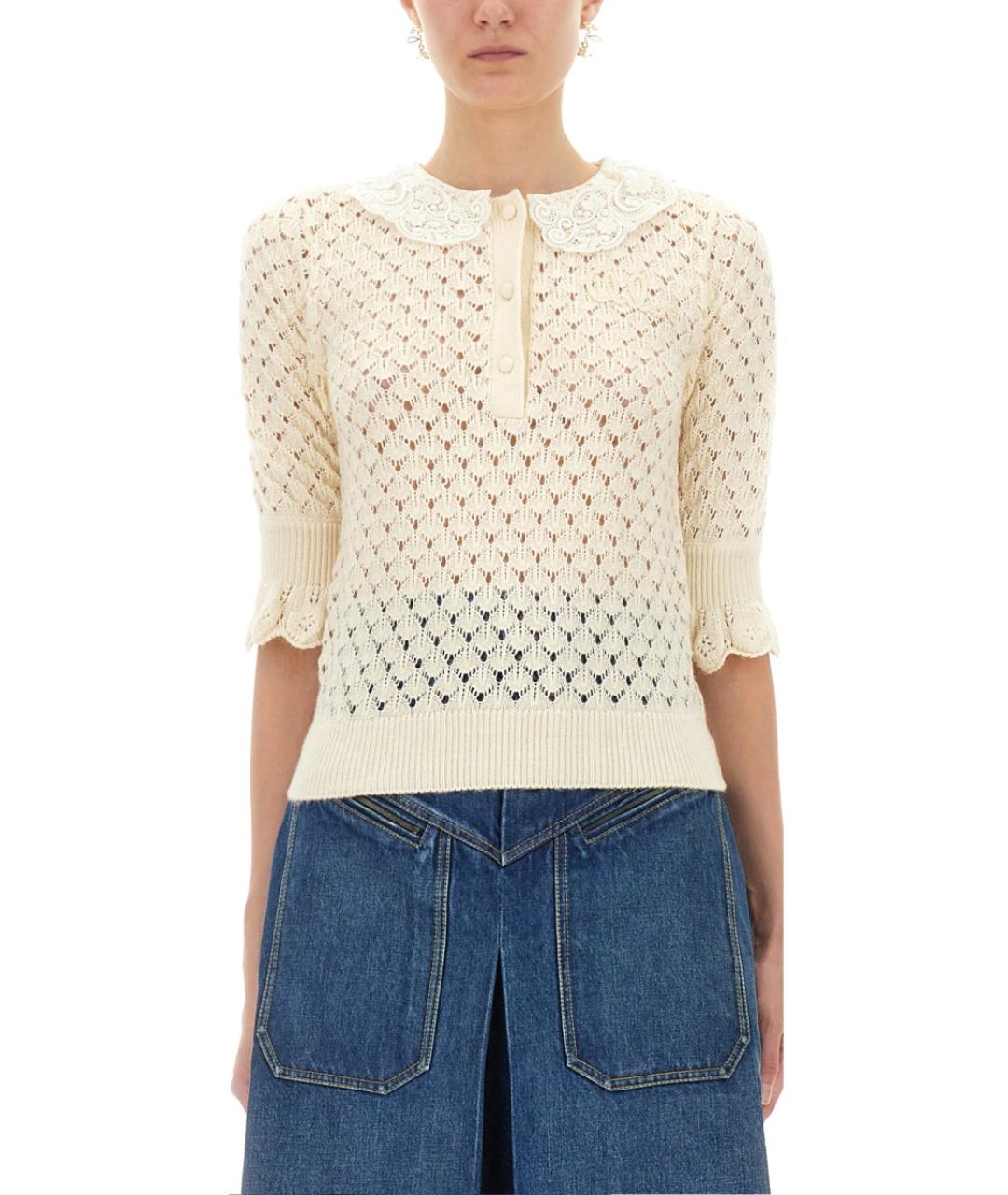 CHLOE Белый джемпер / свитер, фото 2