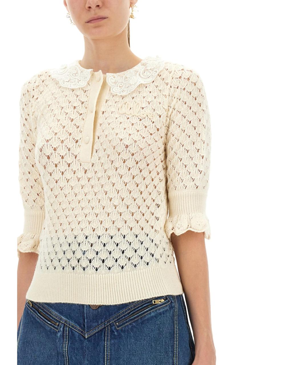 CHLOE Белый джемпер / свитер, фото 5