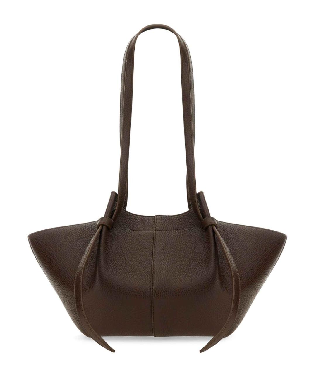 YUZEFI Коричневая кожаная сумка тоут, фото 2