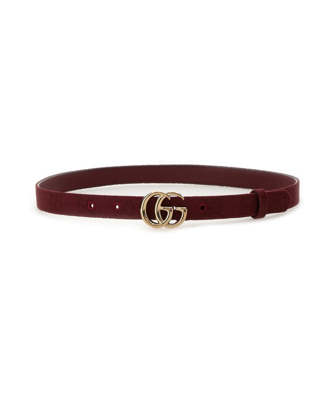 GUCCI Бордовый кожаный ремень, фото 1