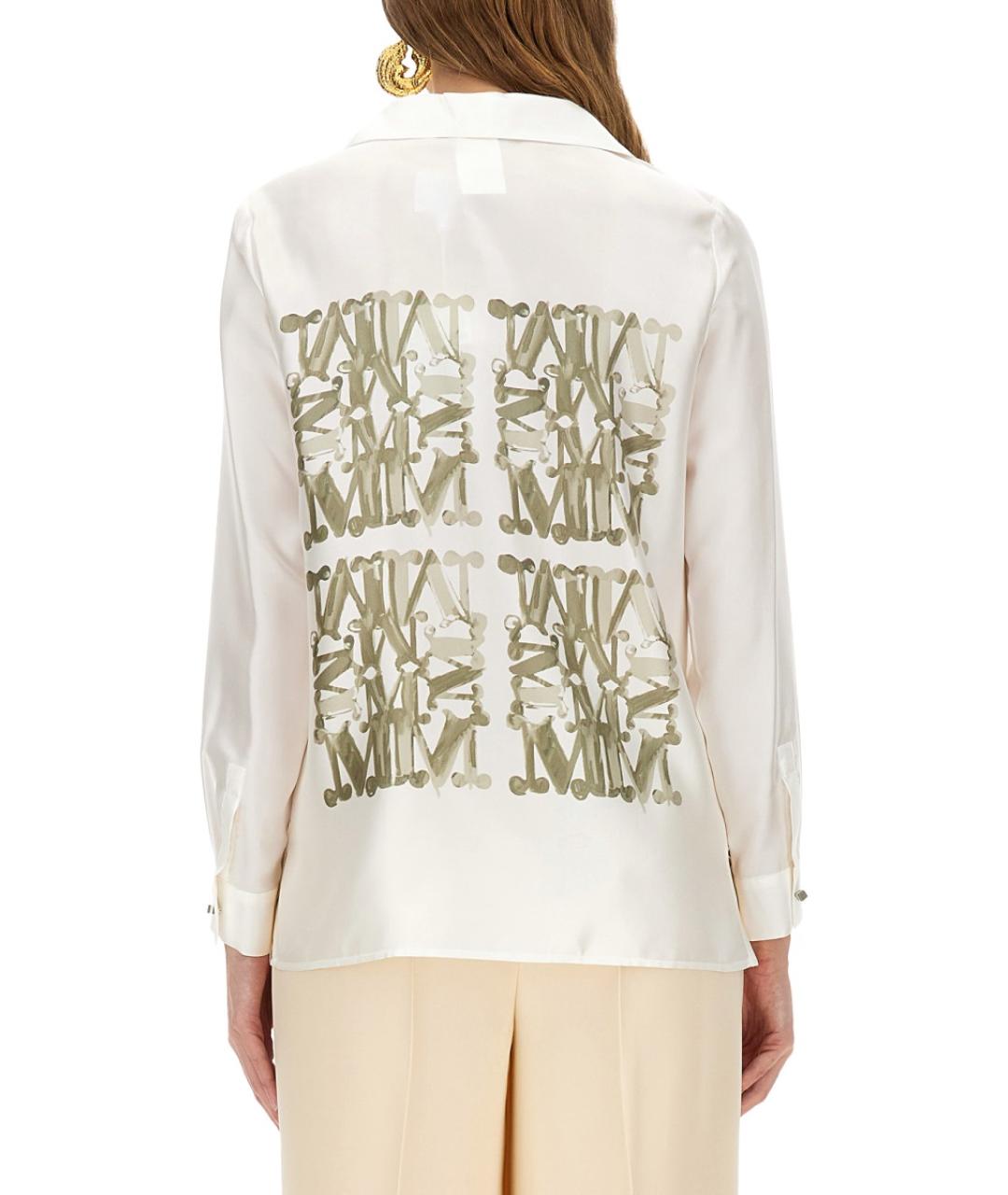 MAX MARA Белая шелковая рубашка, фото 4