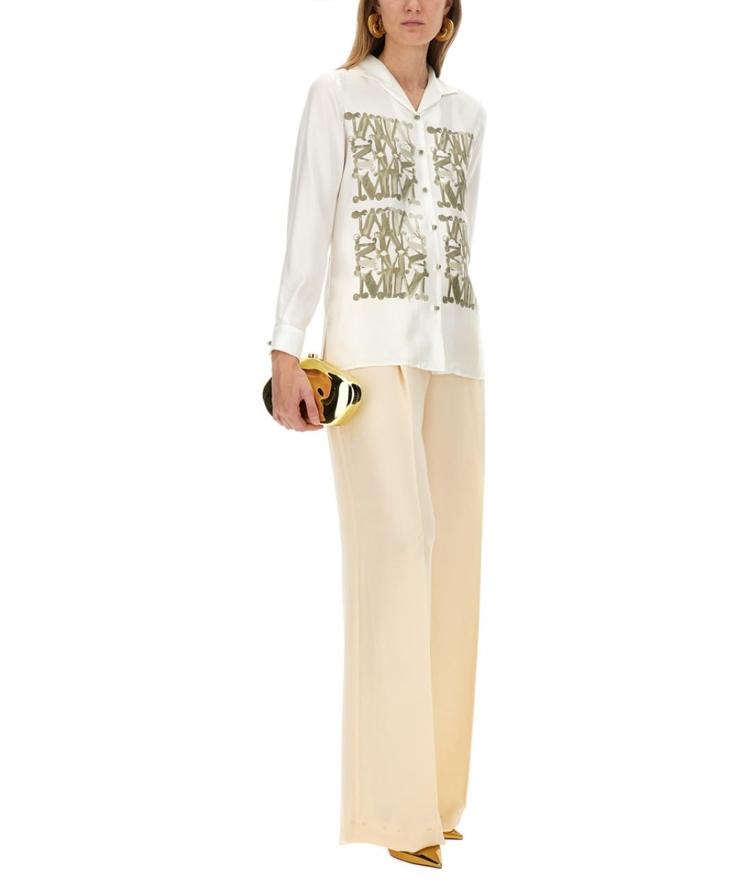 MAX MARA Белая шелковая рубашка, фото 3
