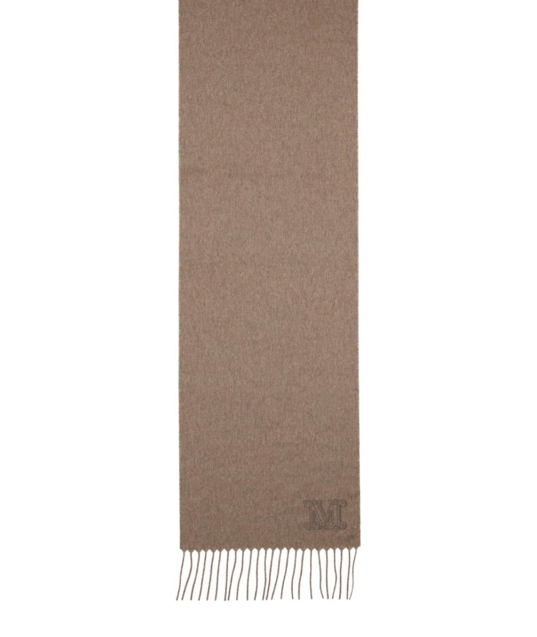 MAX MARA Коричневый кашемировый шарф, фото 1