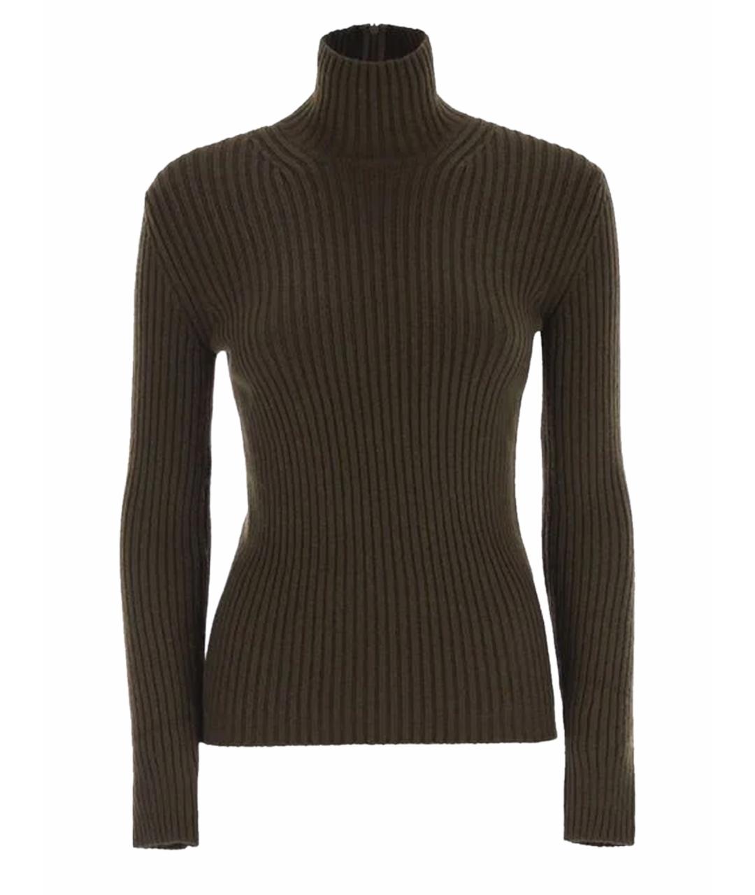 MAX MARA Коричневая шерстяная водолазка, фото 1