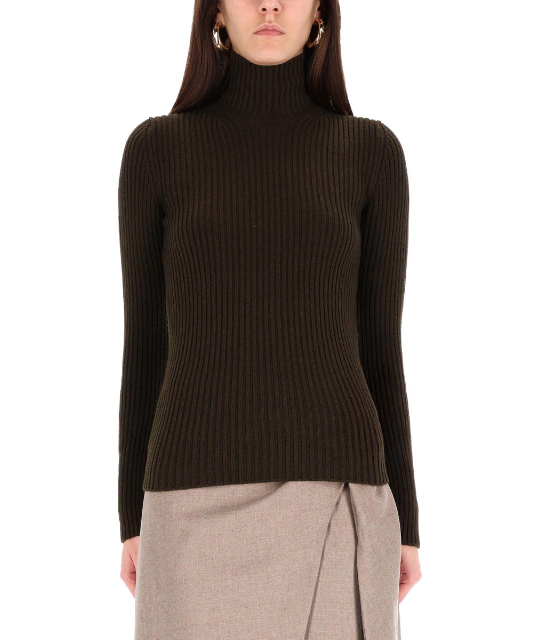 MAX MARA Коричневая шерстяная водолазка, фото 5