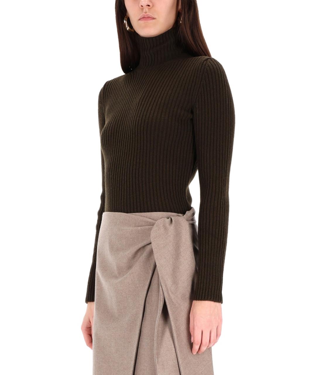 MAX MARA Коричневая шерстяная водолазка, фото 4