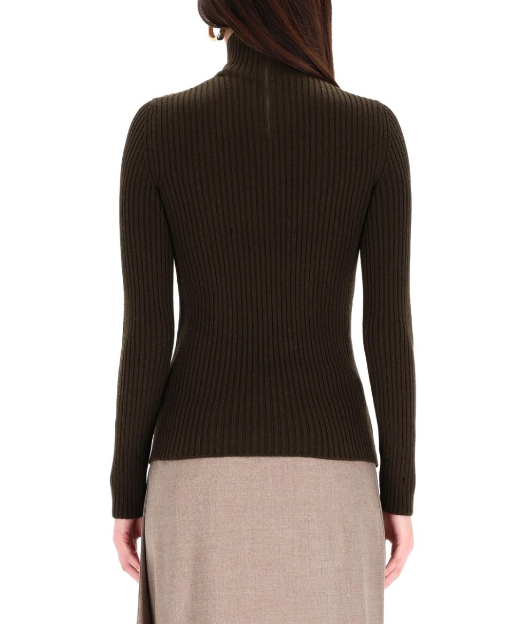 MAX MARA Коричневая шерстяная водолазка, фото 3