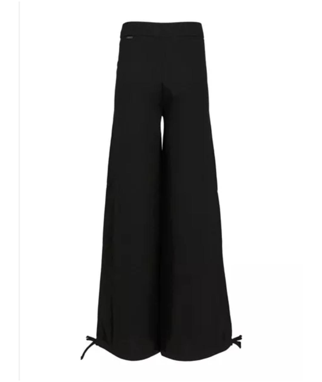 MAX MARA Черные шерстяные прямые брюки, фото 1