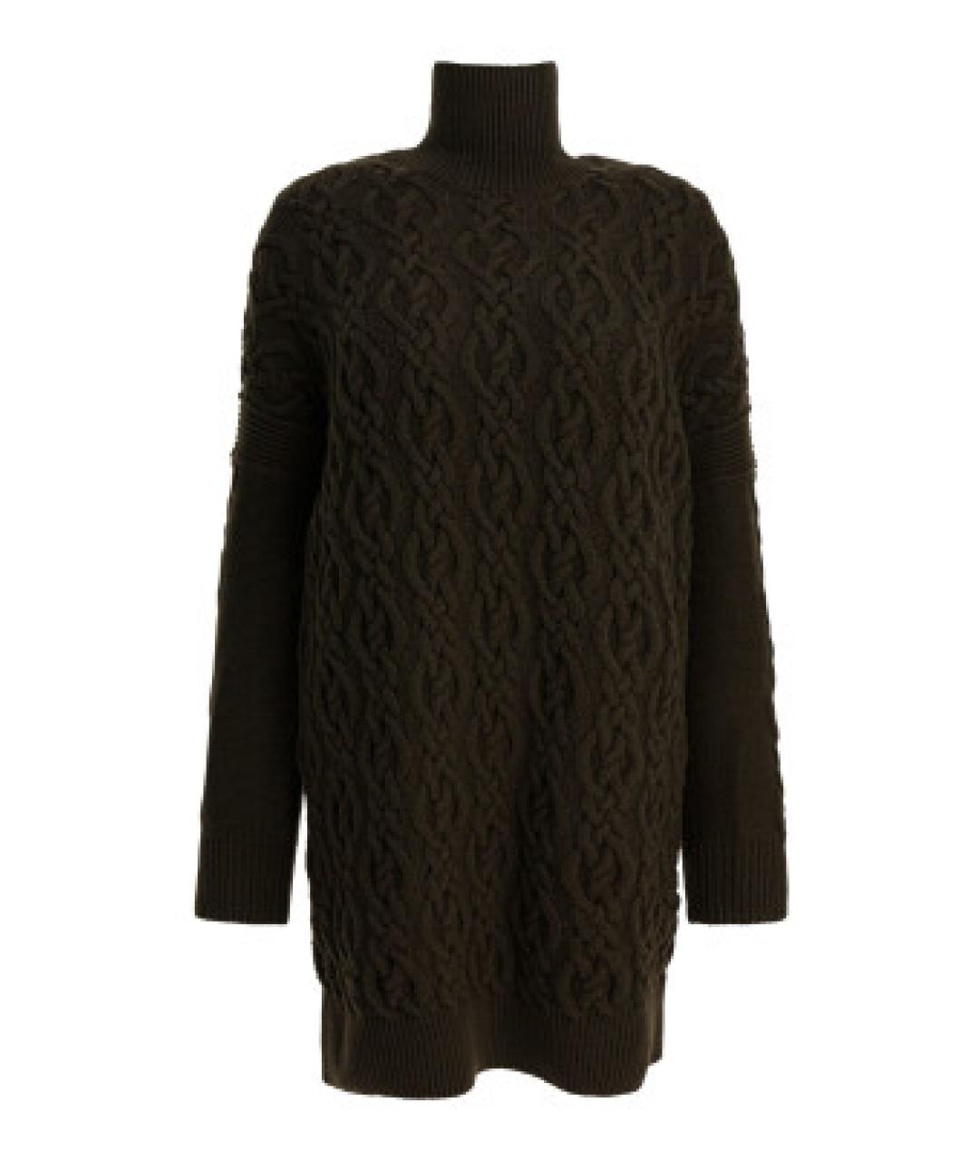 MAX MARA Зеленые шерстяное повседневное платье, фото 1