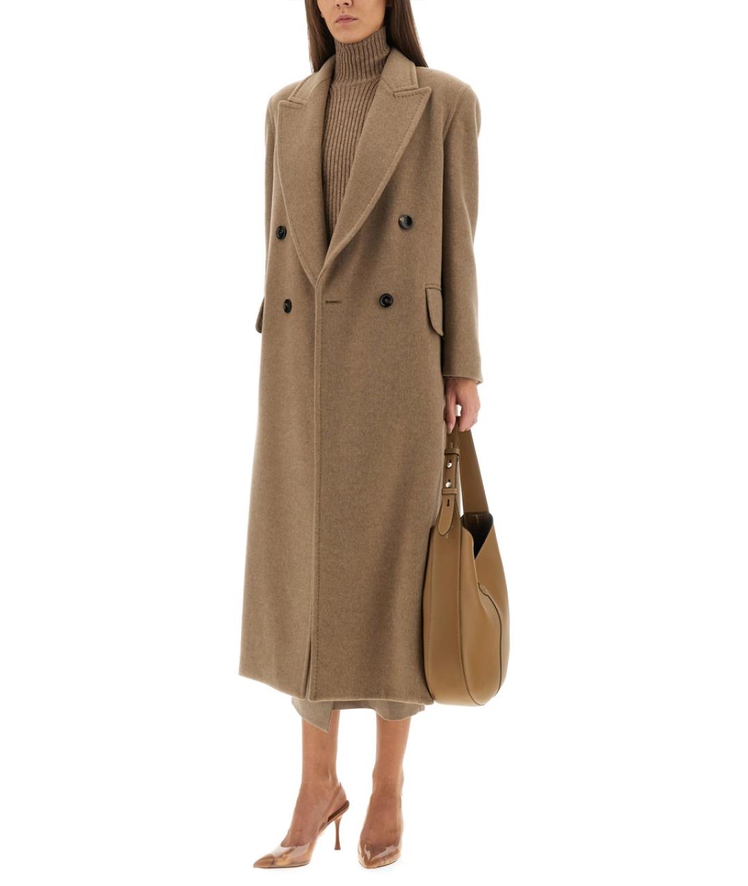 MAX MARA Коричневое кашемировое пальто, фото 3
