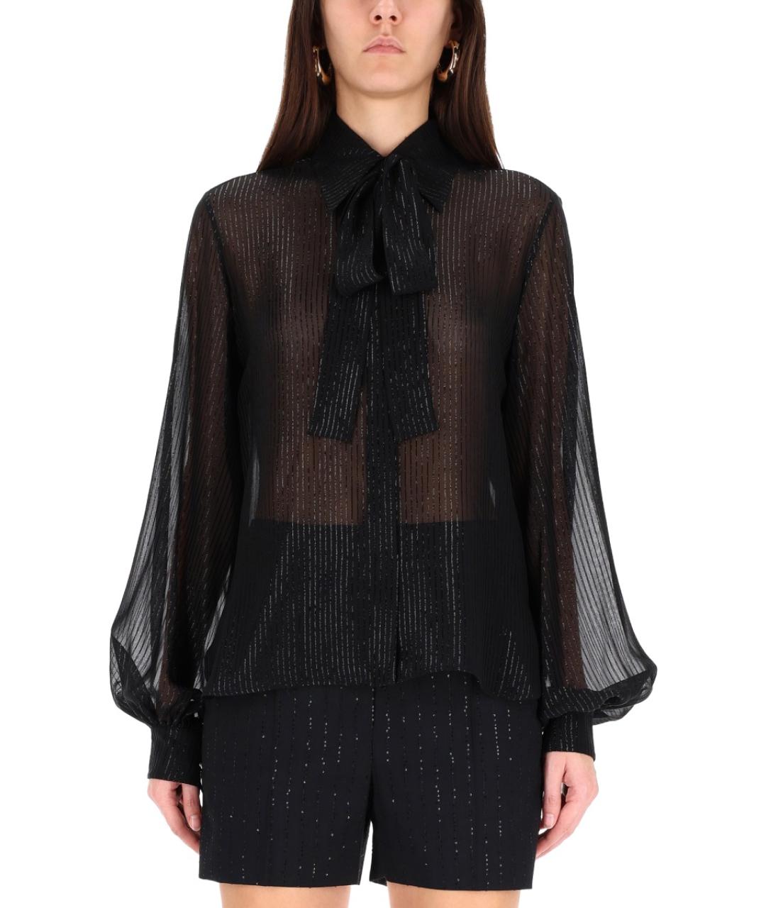 MAX MARA Черная шелковая блузы, фото 2