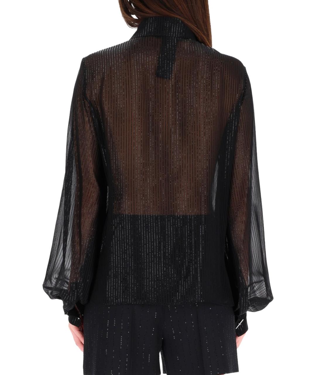 MAX MARA Черная шелковая блузы, фото 5