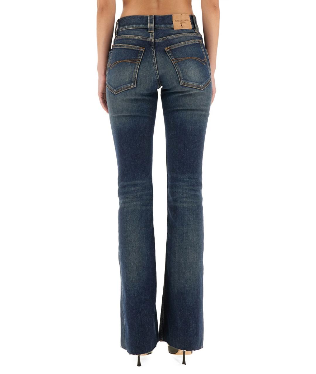 BALENCIAGA Синие хлопковые прямые джинсы, фото 4