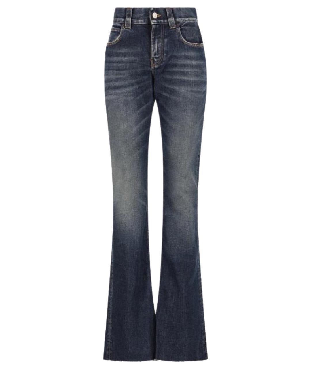 BALENCIAGA Синие хлопковые прямые джинсы, фото 1