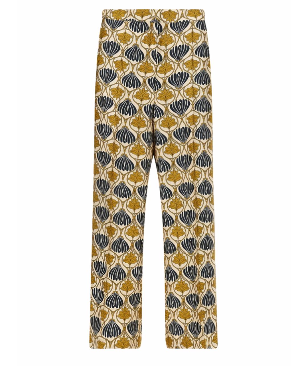 'S MAX MARA Мульти шелковые прямые брюки, фото 1