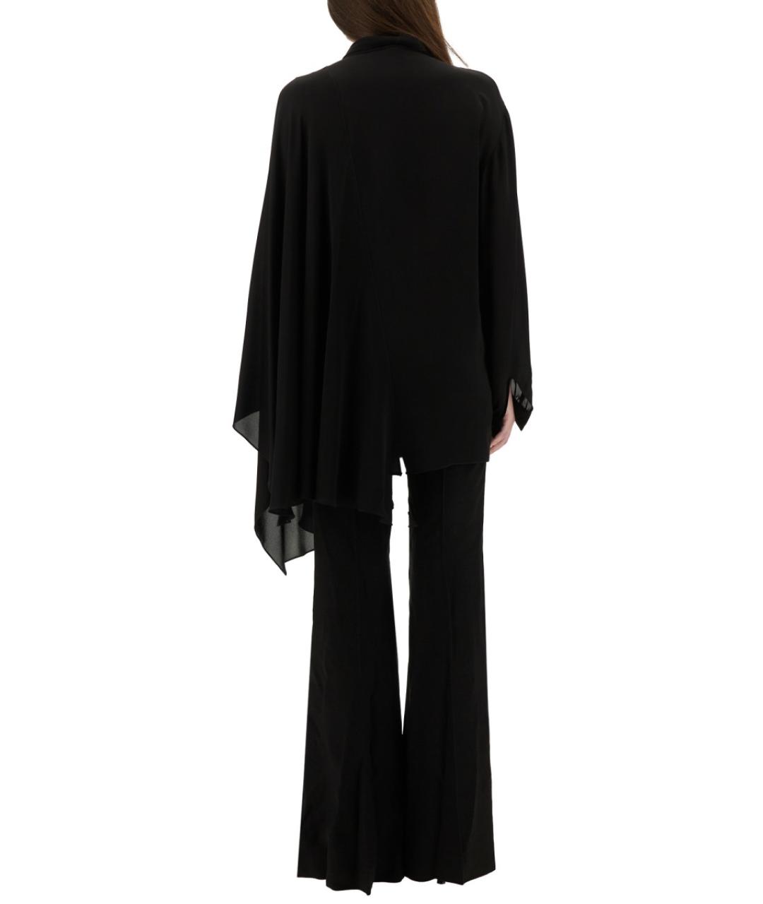 BALENCIAGA Черная шелковая блузы, фото 4